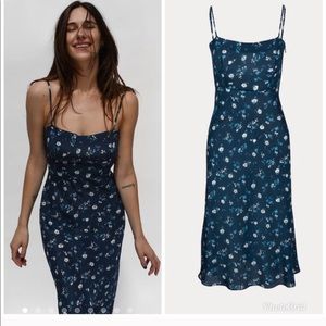 Réalisation  Par silk Dress Amelia XS blue NWT new
